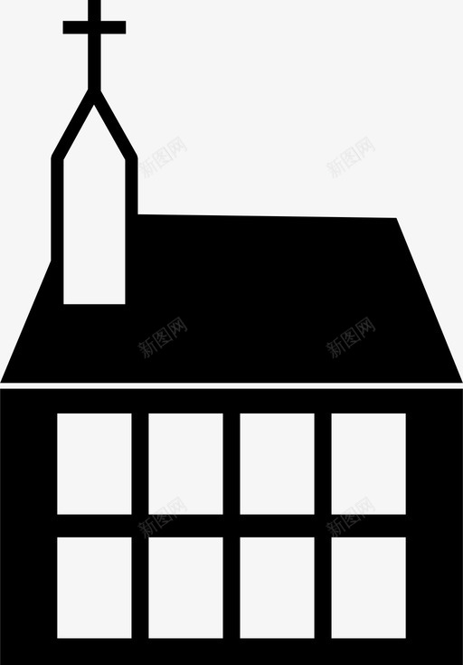 教堂基督徒敬拜图标svg_新图网 https://ixintu.com 基督徒 教堂 敬拜 敬拜的地方