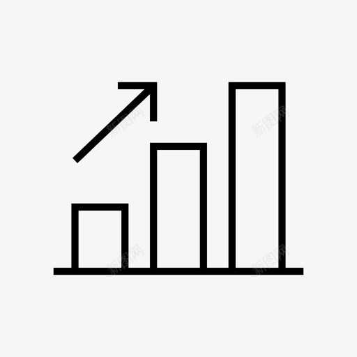 图表向上条形图图形图标svg_新图网 https://ixintu.com 图形 图表向上 增加 杂项 条形图 销售