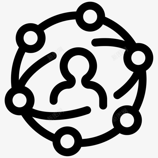 社交媒体社交圈社交网络图标svg_新图网 https://ixintu.com 社交圈 社交媒体 社交网络