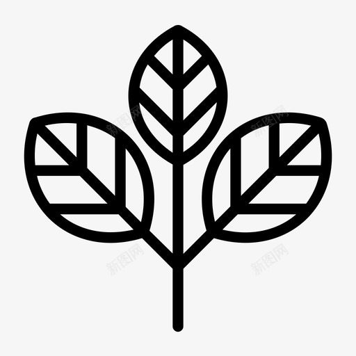 叶子树枝花园图标svg_新图网 https://ixintu.com 叶子 大自然 树 树叶树 树枝 花园