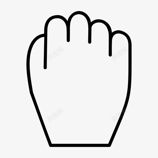 拳头手指手势图标svg_新图网 https://ixintu.com 手 手势 手指 抓住 拳头
