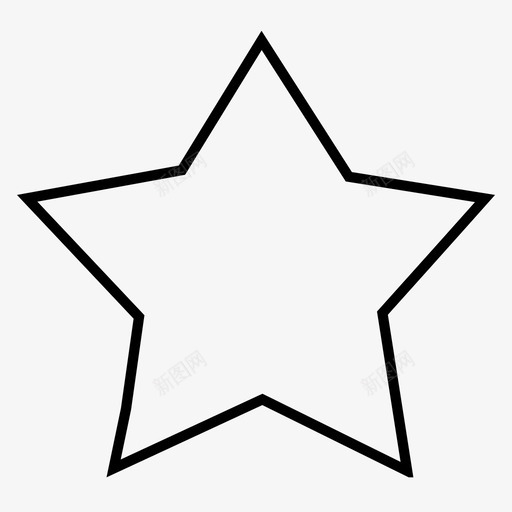 空心五角星svg_新图网 https://ixintu.com 空心五角星