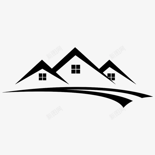 住宅建筑界面图标svg_新图网 https://ixintu.com 住宅 建筑 界面