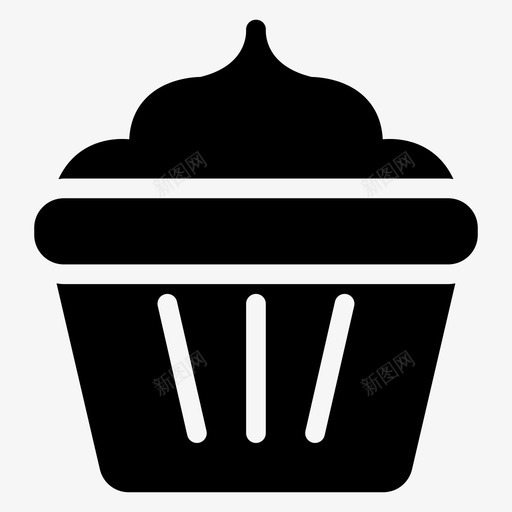 蛋糕庆祝松饼图标svg_新图网 https://ixintu.com 庆祝 松饼 派对庆祝字形图标 甜点 糕点 蛋糕