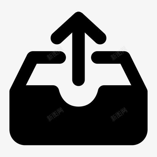 收件箱上传图标svg_新图网 https://ixintu.com 收件箱上传