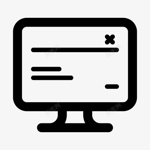 监视器屏幕手表图标svg_新图网 https://ixintu.com 2个重量线图标 屏幕 手表 监视器
