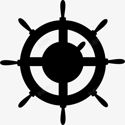 船轮舵图标svg_新图网 https://ixintu.com 舵 船轮