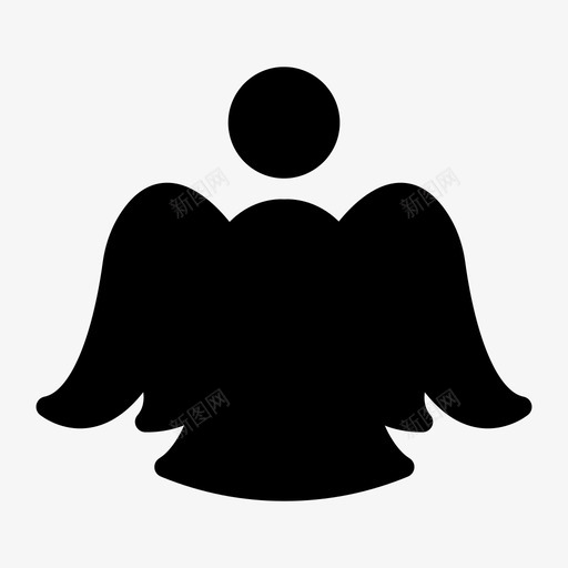 天使圣诞节丘比特图标svg_新图网 https://ixintu.com 丘比特 假日 圣诞节 圣诞雕文图标第一卷 天使 天堂