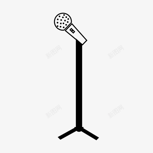 麦克风会议主持人图标svg_新图网 https://ixintu.com 主持人 会议 演讲 麦克风