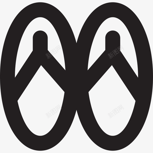 沙滩人字拖时尚夏季和假期图标svg_新图网 https://ixintu.com 夏季和假期 时尚 沙滩人字拖