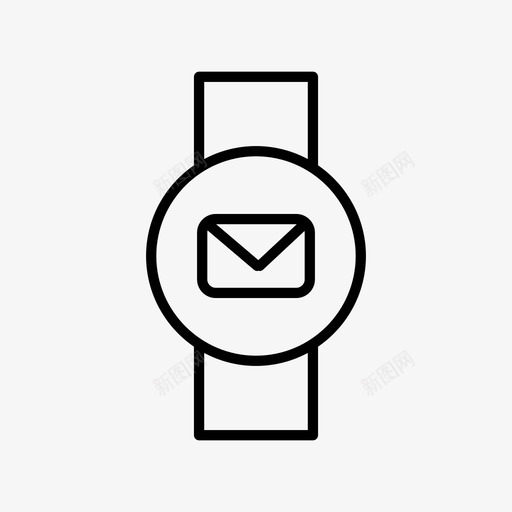 智能手表电子邮件技术图标svg_新图网 https://ixintu.com 技术 智能手表 电子邮件