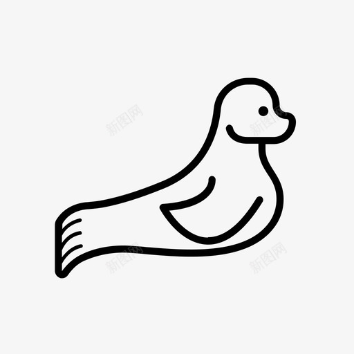 海狮动物海豹图标svg_新图网 https://ixintu.com 动物 海狮 海豹