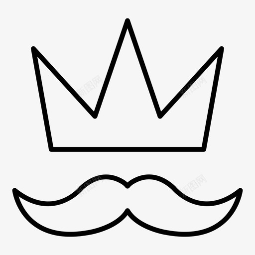 皇冠奖励节日图标svg_新图网 https://ixintu.com 国王 圣诞细线第一卷 奖励 皇冠 胡子 节日