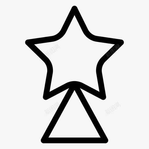 奖项成就节日图标svg_新图网 https://ixintu.com 圣诞系列图标第一卷 奖章 奖项 成就 明星 节日