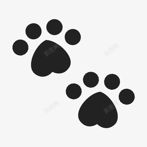 爪印狗脚图标svg_新图网 https://ixintu.com 宠物 爪印 爪子 狗 脚