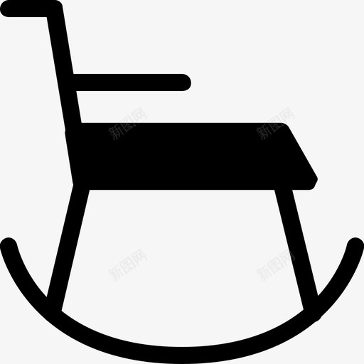 摇椅家具雕刻图标svg_新图网 https://ixintu.com 家具雕刻 摇椅
