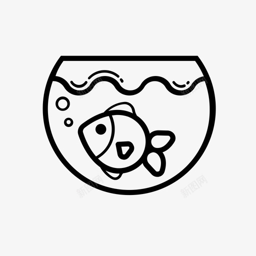 观赏鱼金鱼金鱼缸图标svg_新图网 https://ixintu.com 观赏鱼 金鱼 金鱼缸