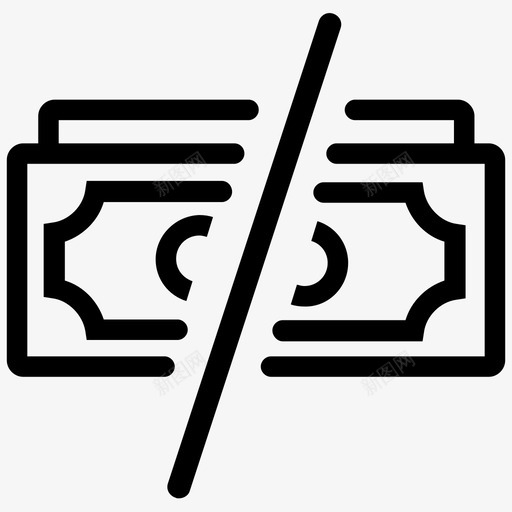 钱破产不收费图标svg_新图网 https://ixintu.com 不收费 不赚钱 破产 钱