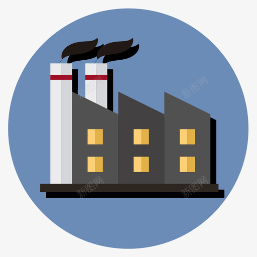 工厂svg_新图网 https://ixintu.com 工厂 icon 多色 商务 扁平