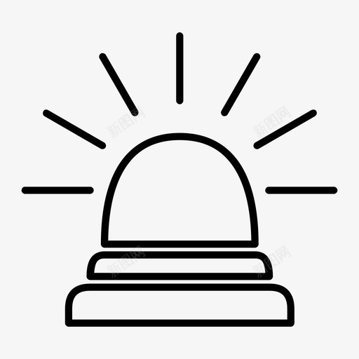 警笛救护车紧急情况图标svg_新图网 https://ixintu.com 医疗 医院 救护车 救援 紧急情况 警笛