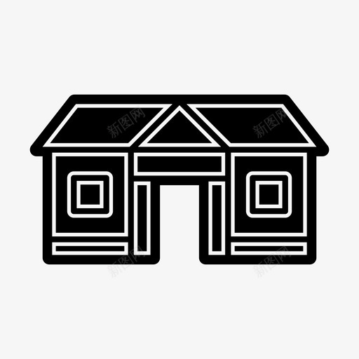 住宅教堂庄园图标svg_新图网 https://ixintu.com 住宅 城镇 宅邸 庄园 建筑 教堂