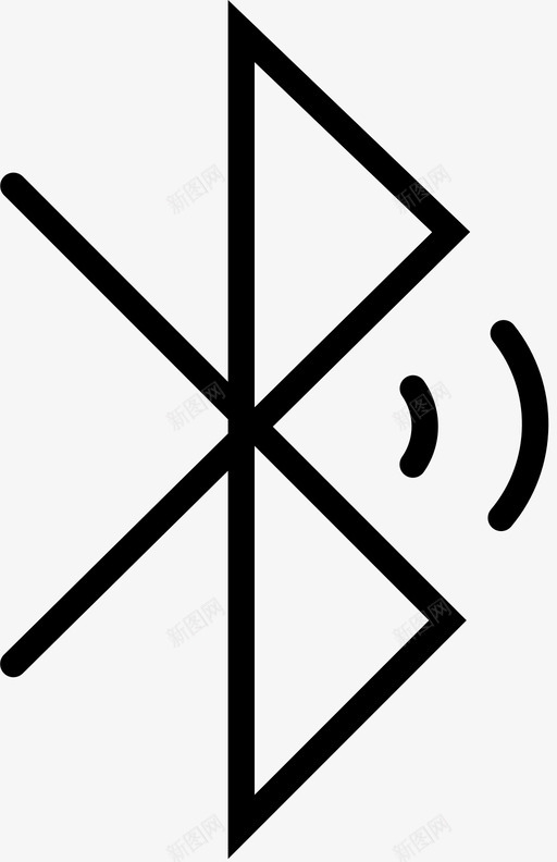 蓝牙材质标图标svg_新图网 https://ixintu.com 材质设计图标 蓝牙