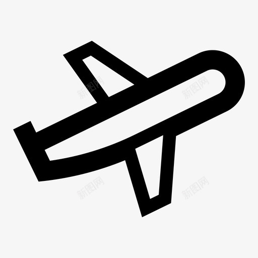 飞机出发运输图标svg_新图网 https://ixintu.com 出发 运输 飞机