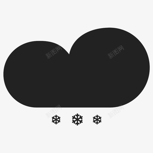 冬天的天气下雪图标svg_新图网 https://ixintu.com 下雪 冬天的天气