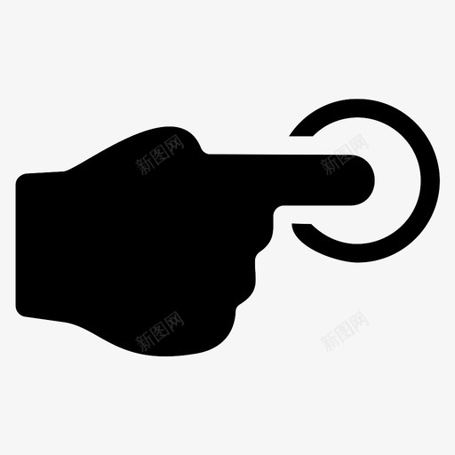 按下按钮用手打孔图标svg_新图网 https://ixintu.com 按下按钮 用手打孔