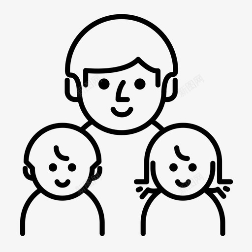 父母孩子家人图标svg_新图网 https://ixintu.com 孩子 家人 父母
