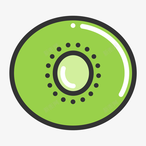 奇异果-Kiwisvg_新图网 https://ixintu.com 奇异果-Kiwi Kiwi 奇异果 水果 食物 蔬菜 器具 吃 填充 线性 扁平 手绘 多色 简约 精美 可爱 圆润