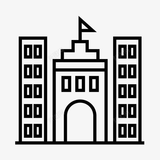 建筑公寓医院图标svg_新图网 https://ixintu.com 公寓 医院 建筑 建筑线图标 房地产 贸易中心