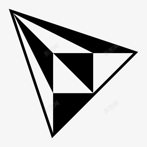 光标抽象指针图标svg_新图网 https://ixintu.com 三角形 光标 抽象 指针