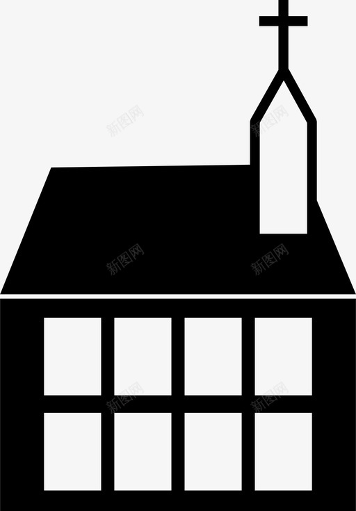 教堂基督徒敬拜图标svg_新图网 https://ixintu.com 基督徒 教堂 敬拜 敬拜的地方
