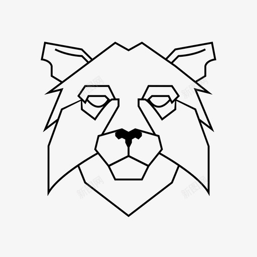 狼动物几何图标svg_新图网 https://ixintu.com 几何 几何动物 动物 狼
