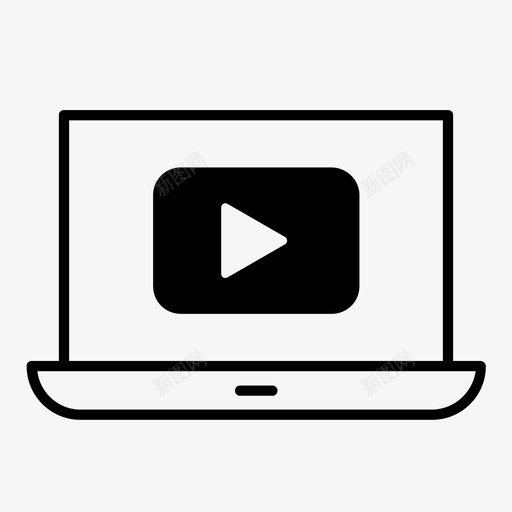 笔记本电脑上的视频播放器笔记本电脑音乐图标svg_新图网 https://ixintu.com 笔记本电脑 笔记本电脑上的视频播放器 音乐