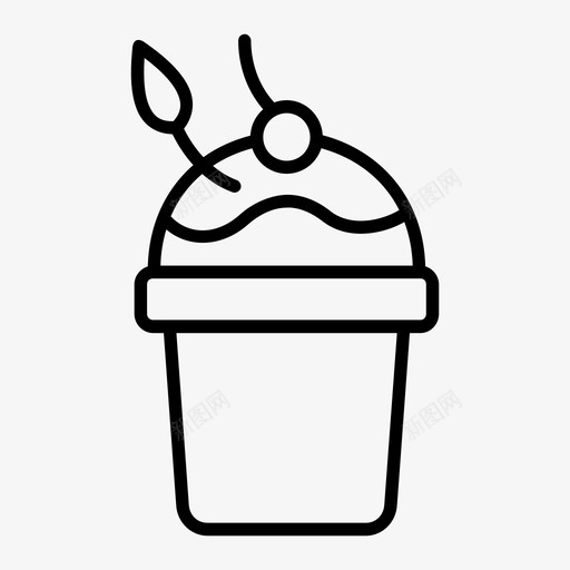 纸杯蛋糕面包店樱桃图标svg_新图网 https://ixintu.com 松饼 樱桃 甜的 纸杯蛋糕 面包店