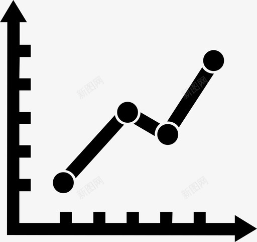 增长图表折线图图标svg_新图网 https://ixintu.com 商业和金融 图表 增长 折线图