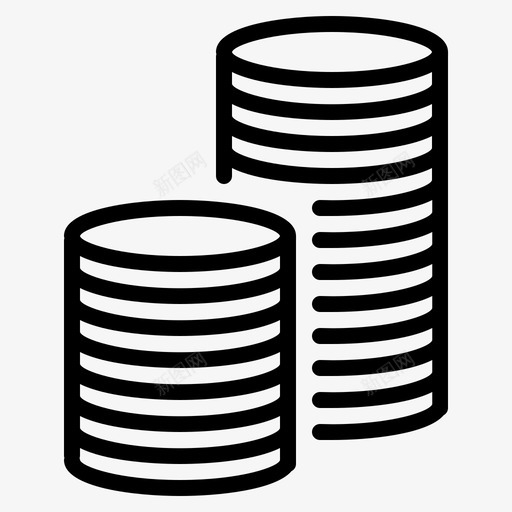 硬币现金钱图标svg_新图网 https://ixintu.com bu 付款 现金 硬币 钱