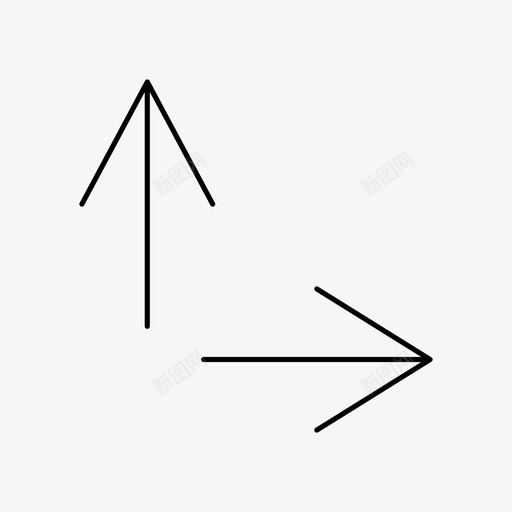 直角箭头图标svg_新图网 https://ixintu.com 直角箭头