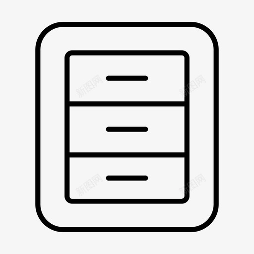 五斗橱图标svg_新图网 https://ixintu.com 五斗橱
