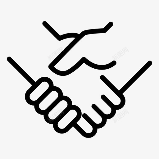双赢交易业务握手图标svg_新图网 https://ixintu.com 业务 双赢交易 握手