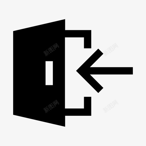入口出口门紧急情况图标svg_新图网 https://ixintu.com 入口 入口出口 疏散 紧急情况 逃生 门