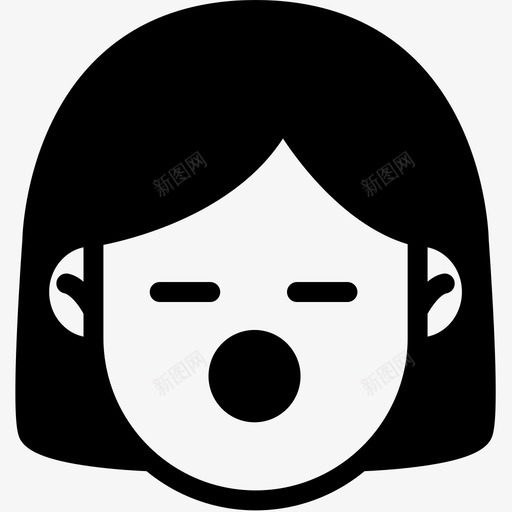 睡觉表情情绪图标svg_新图网 https://ixintu.com 女人 女性表情 情绪 感觉 睡觉 脸 表情