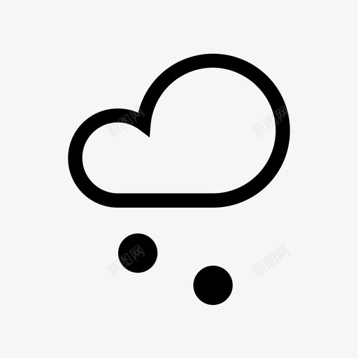冰雹云预报图标svg_新图网 https://ixintu.com 云 冰雹 天气 天气预报 预报