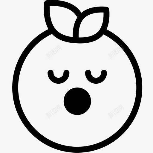 睡觉表情情绪图标svg_新图网 https://ixintu.com 情绪 感觉 果味表情线 睡觉 脸 表情