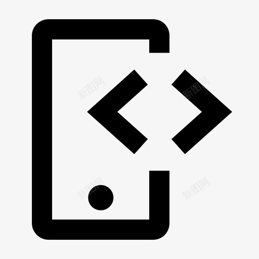 应用程序开发代码编码图标svg_新图网 https://ixintu.com 代码 应用程序开发 材料图标 移动 编码 编程