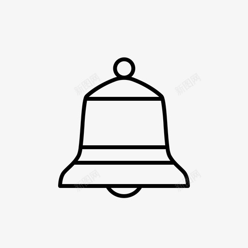 圣诞铃装饰圣诞系列图标svg_新图网 https://ixintu.com 圣诞系列 圣诞铃 装饰