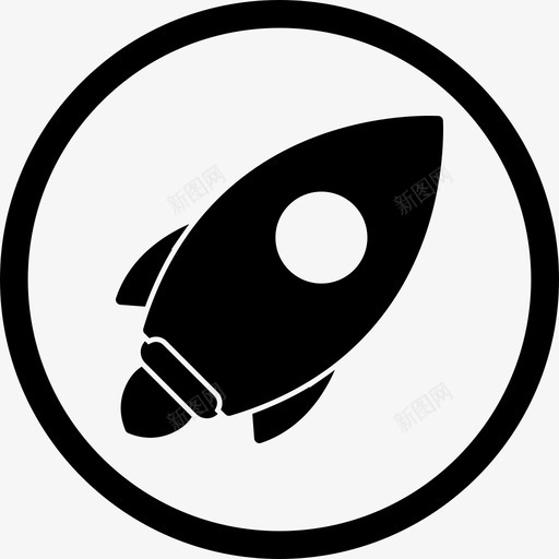 发射圆圈火箭图标svg_新图网 https://ixintu.com 发射 启动 圆圈 宇宙飞船 搜索引擎优化字形 火箭