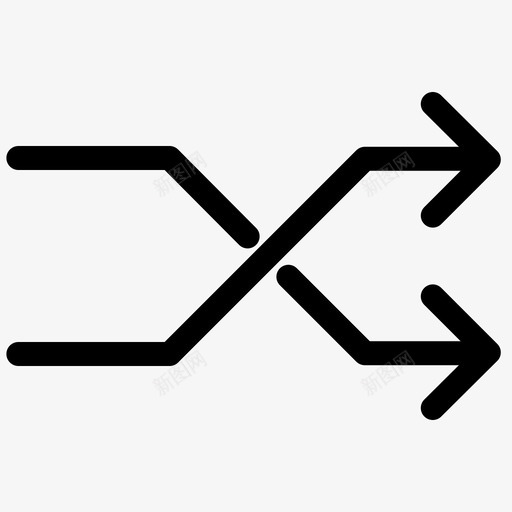 随机播放箭头交叉图标svg_新图网 https://ixintu.com 交叉 箭头 随机 随机播放 音乐控制